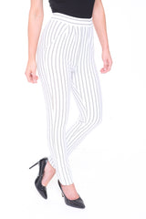 High Waist Pinstripe Trousers