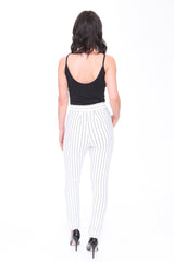 High Waist Pinstripe Trousers