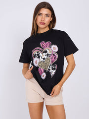 Lip grafisch bedrukt t-shirt