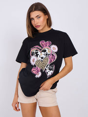 Lip grafisch bedrukt t-shirt