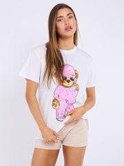 Sassy Print Teddy Graphic T-Shirt