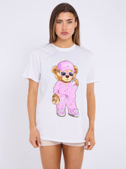 Sassy Print Teddy Graphic T-Shirt
