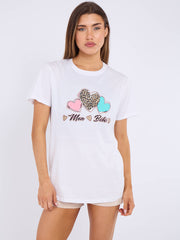 Mon Bébé Heart Graphic Printed T-Shirt