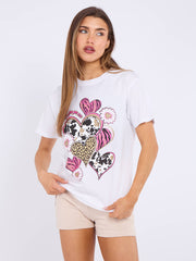 Lip grafisch bedrukt t-shirt