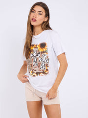 Camiseta impresa gráfica de labios