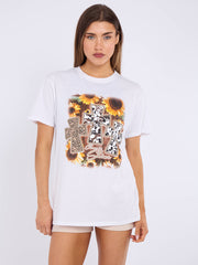 Camiseta impresa gráfica de labios