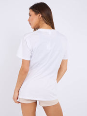 Camiseta impresa gráfica de labios