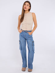 Rechte been denim jeans