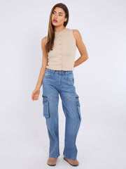 Rechte been denim jeans