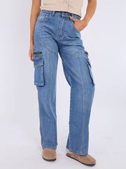 Rechte been denim jeans