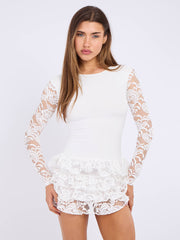 Side Ruched Off Shoulder Frill Detail Dress (Copy)