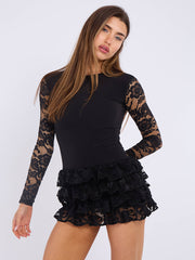 Side Ruched Off Shoulder Frill Detail Dress (Copy)