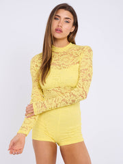 Lace Detail High Neck -Knoten -Detailkleid (Kopie)