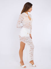 Plunge nek slinky gedrapeerde maxi -jurk