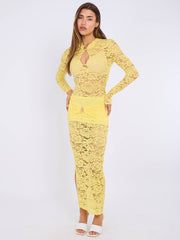 Plunge nek slinky gedrapeerde maxi -jurk