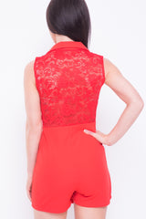 Traje de juego de estilo blazer de encaje de crochet