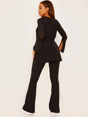 Split Side Ribbed Top and Trouser Co-ord