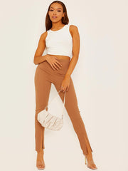 Detalles de hendidura pantalón acampanado