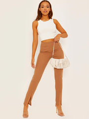 Detalles de hendidura pantalón acampanado