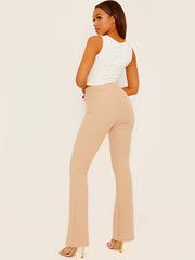 Wave Ribbed Flared Trouser