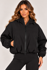 Hooded Zip-Up Windbreaker Jacket