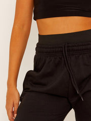 Joggers met elastische band met hoge taille