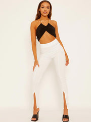 Detalles de hendidura pantalón acampanado