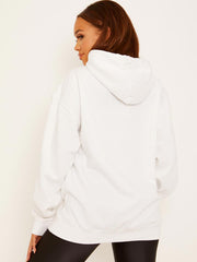 Paris Dogtooth Graphic Fleeced Hoodie