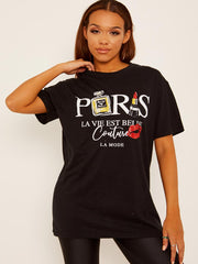 Paris Couture Graphic Printed T-Shirt