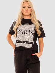 Geometric Paris Graphic Printed T-Shirt