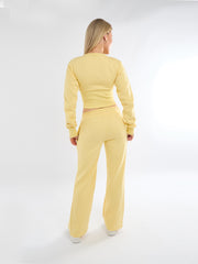 Cropped Zip Up Sweatshirt & Wide Leg Trouser Tracksuit