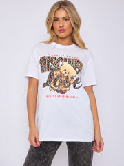 Mischief Teddy Graphic Printed T-Shirt