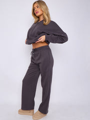 SW Oversized Bomber Style Fleece Zipper Co-ord