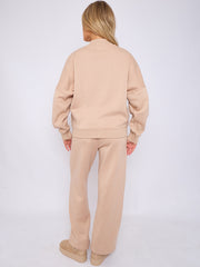 SW Oversized Bomber Style Fleece Zipper Co-ord