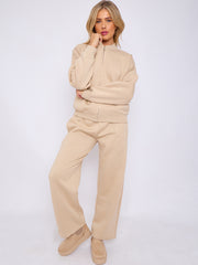 SW Oversized Bomber Style Fleece Zipper Co-ord