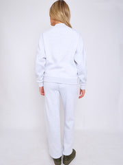 SW Oversized Bomber Style Fleece Zipper Co-ord