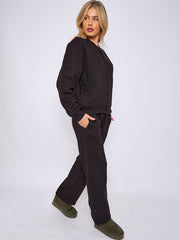 SW Oversized Bomber Style Fleece Zipper Co-ord