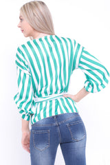 Tapa de nudo de corbata de satén a rayas