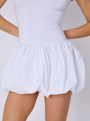 Slinky Puff Hem Mini Ballonkleid