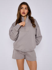 1/2 Zip Top & Shorts Fleece Co-ord