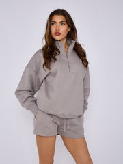 1/2 Zip Top & Shorts Fleece Co-ord