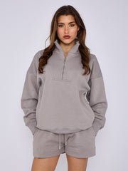 1/2 Zip Top & Shorts Fleece Co-ord