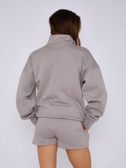 1/2 Zip Top & Shorts Fleece Co-ord