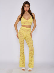 Lace Detail Bralet & Flare Trouser Co-ord