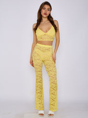 Lace Detail Bralet & Flare Trouser Co-ord