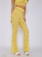 Lace Detail Bralet & Flare Trouser Co-ord