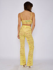 Lace Detail Bralet & Flare Trouser Co-ord