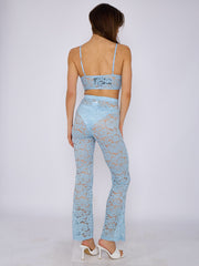 Lace Detail Bralet & Flare Trouser Co-ord