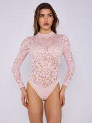 Bodysuit de estilo de corsé detallado de encaje