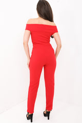 V-Bar Bardot Jumpsuit